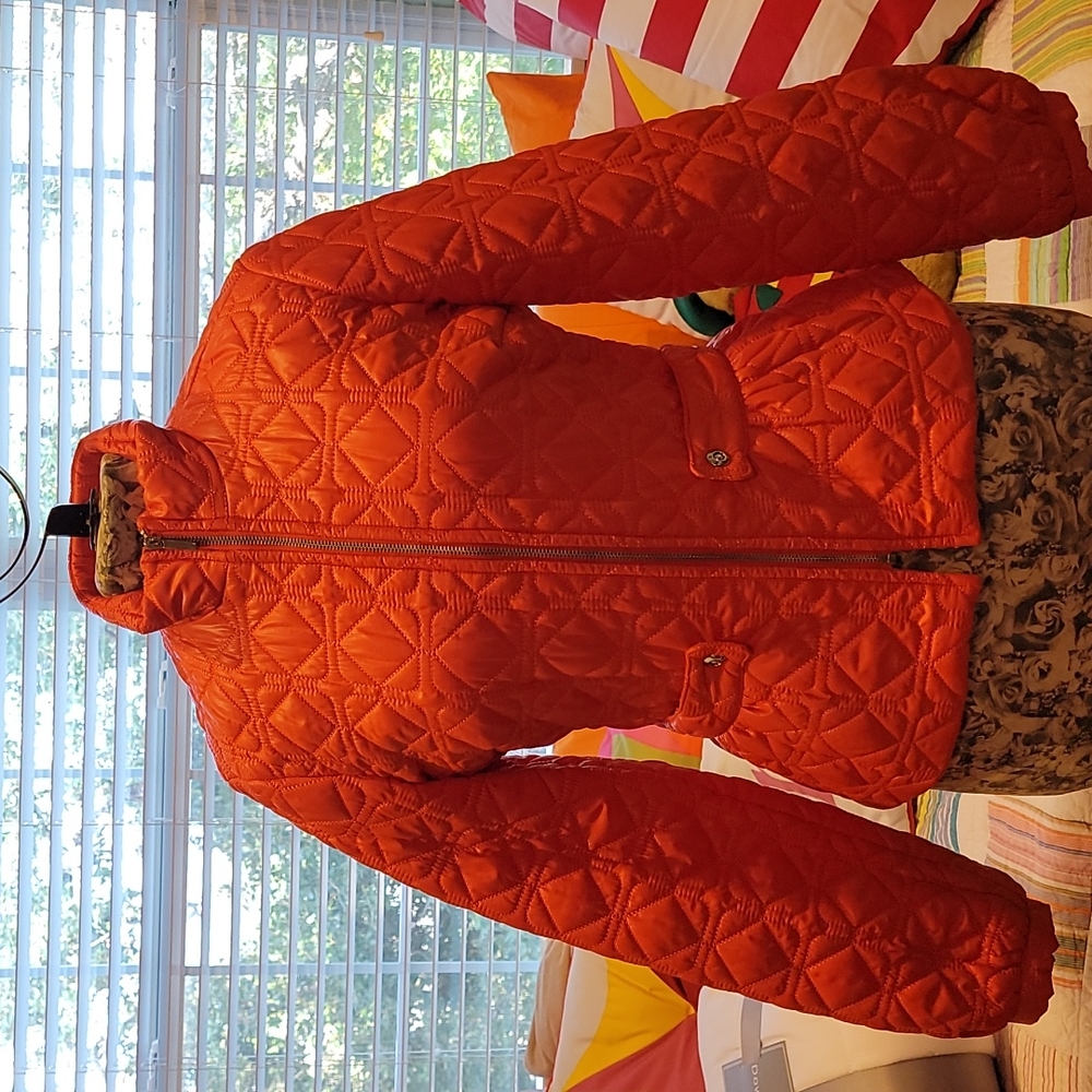 Nine West orange puffer jacket in S